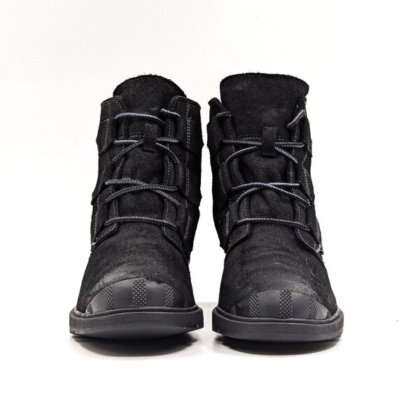 Sorel Women Toronto Black Suede Lace-up Wedge Ankle Boots size 9 - Picture 2 of 11